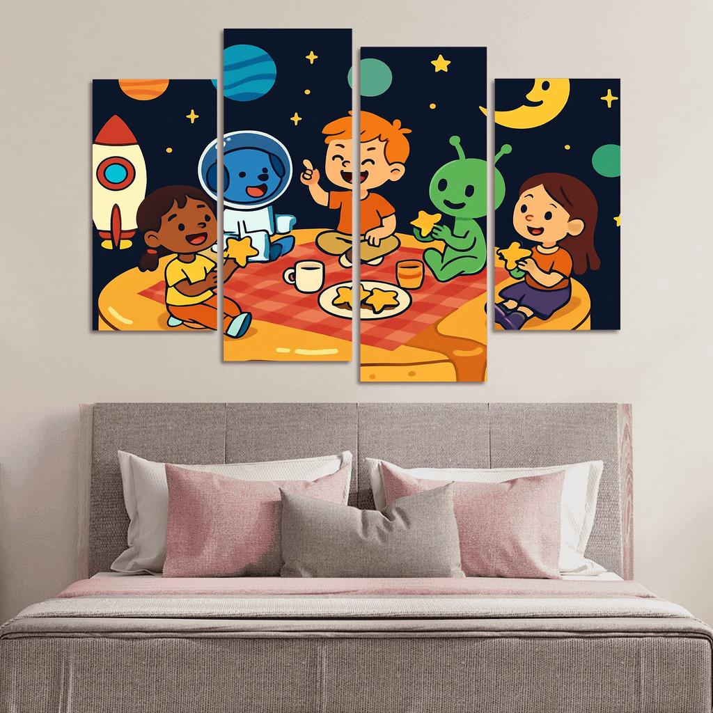 Solar System Picnic On Planet Pancake decor