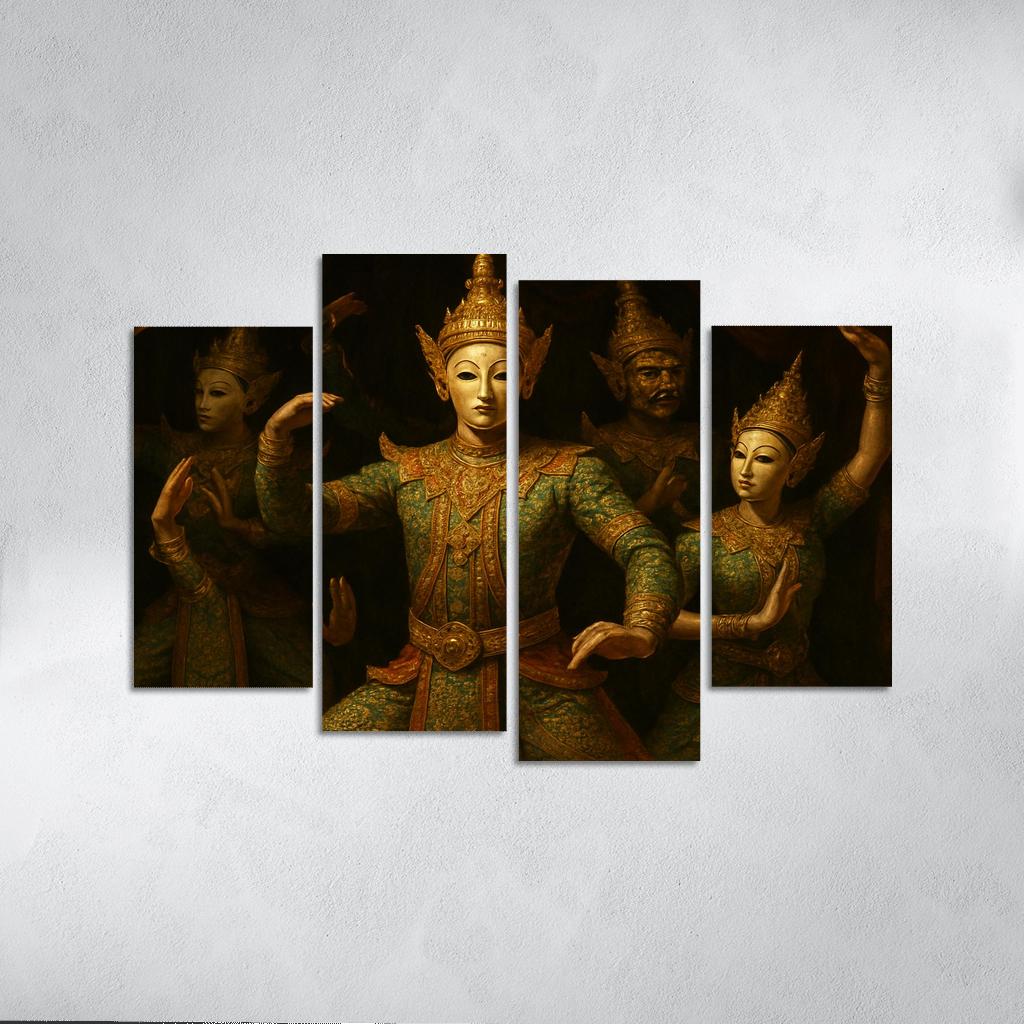 Khon Masked Epic Dance Drama Of Classical Thailand custom paintings frame