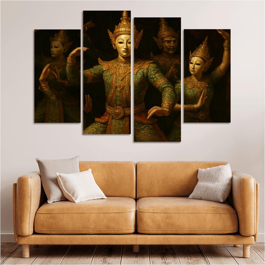 Khon Masked Epic Dance Drama Of Classical Thailand custom paintings frame