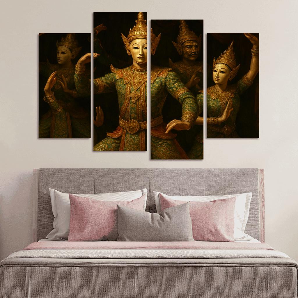 Khon Masked Epic Dance Drama Of Classical Thailand custom paintings frame