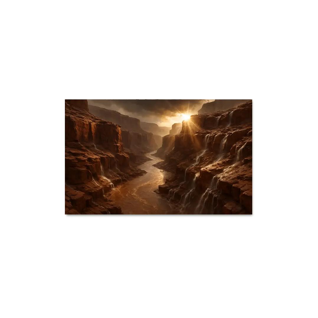 Sunbreak After Monsoon In A Sandstone Gorge canvas paintings frame