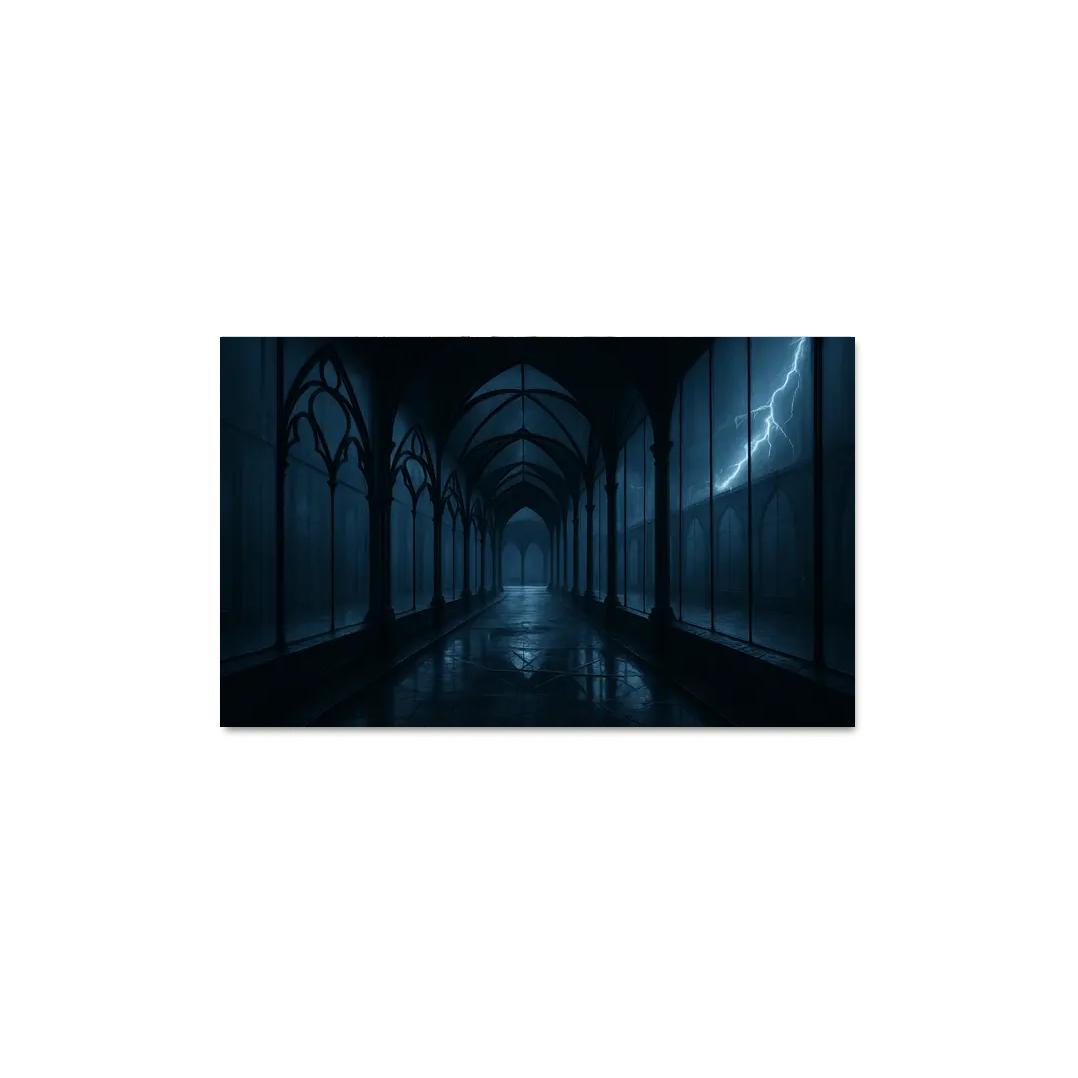 Stormglass Cloister With Floating Iron Tracery wall art