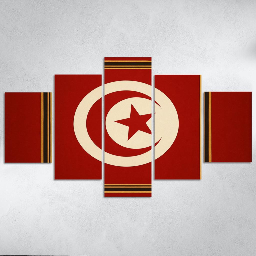 Crescent And Star The Flag Of Tunisia In Art Deco Radiance wall decor