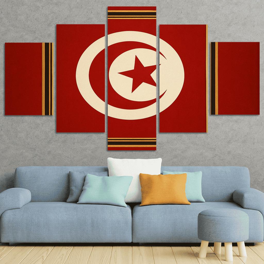 Crescent And Star The Flag Of Tunisia In Art Deco Radiance wall decor