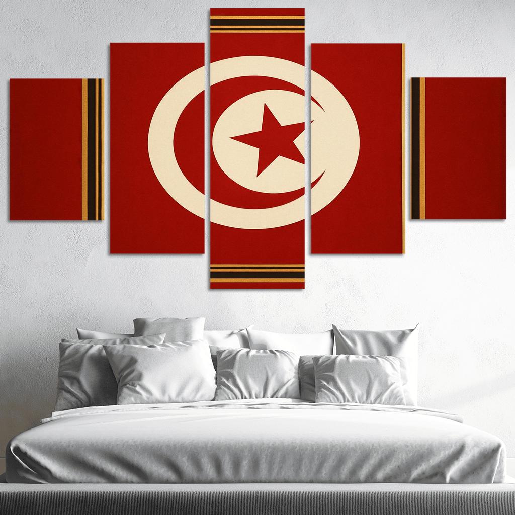 Crescent And Star The Flag Of Tunisia In Art Deco Radiance wall decor