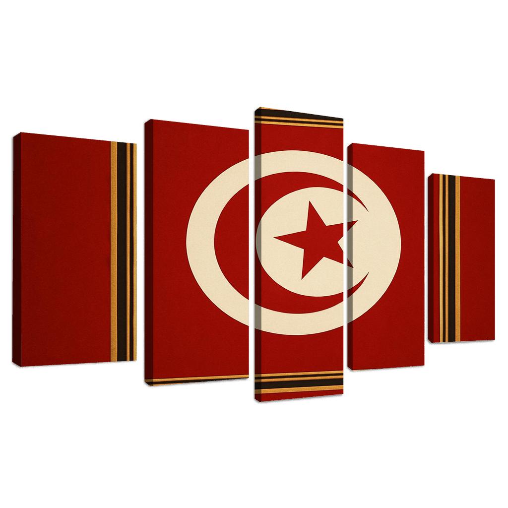 Crescent And Star The Flag Of Tunisia In Art Deco Radiance wall decor