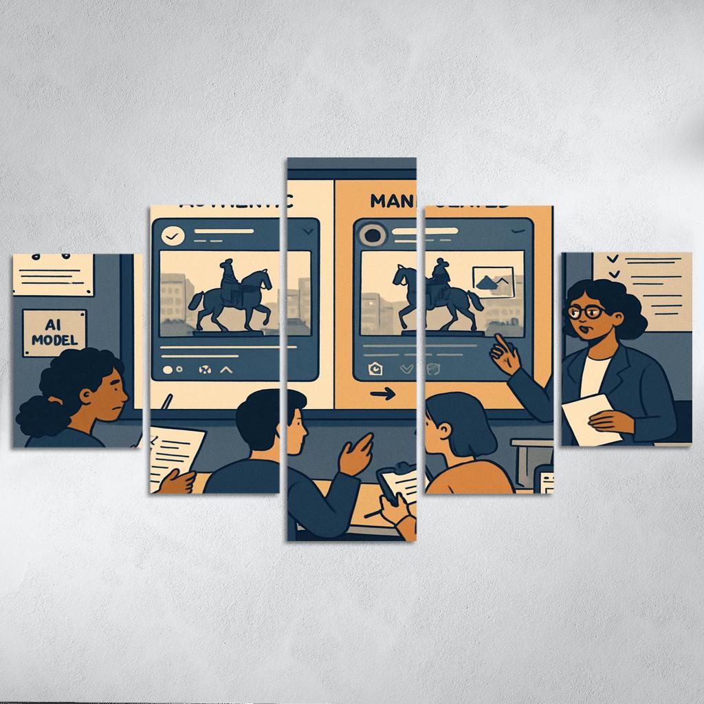 Civic Media Literacy Lab Detecting Manipulation In The Age Of AI modern paintings frame