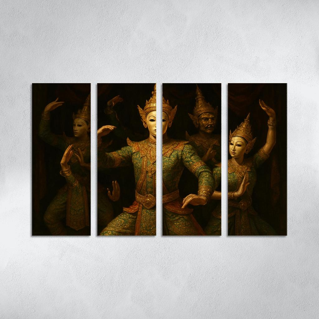 Khon Masked Epic Dance Drama Of Classical Thailand custom paintings frame