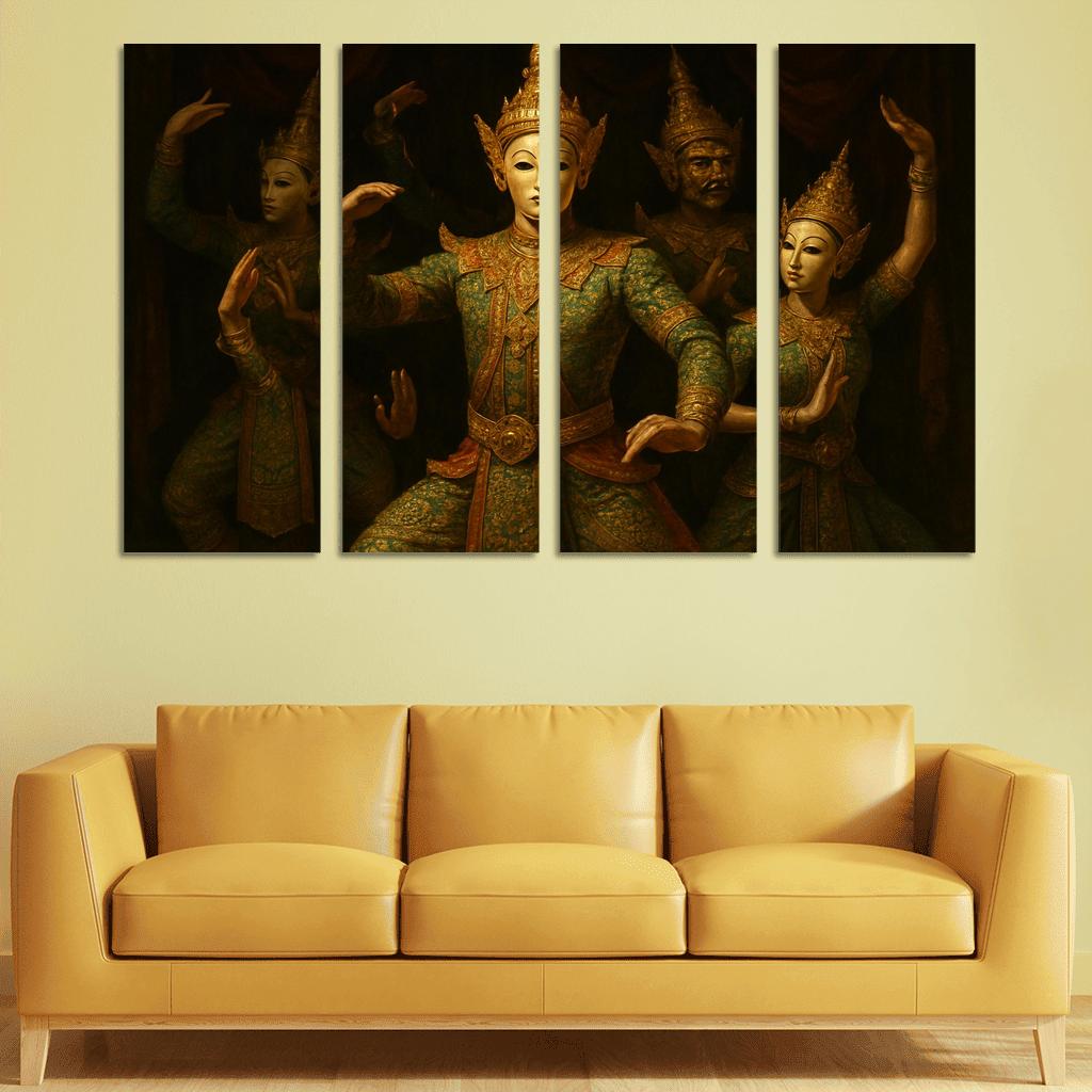 Khon Masked Epic Dance Drama Of Classical Thailand custom paintings frame