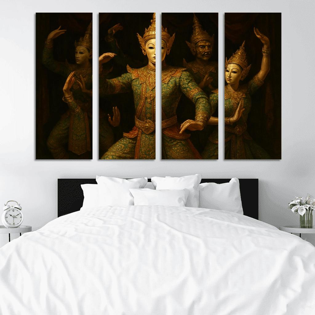 Khon Masked Epic Dance Drama Of Classical Thailand custom paintings frame