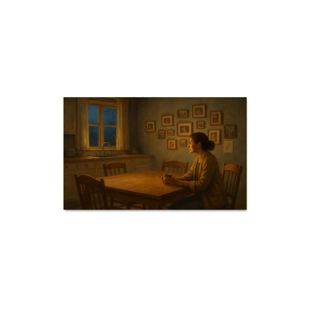 The Kitchen Table Where Her Stories Live abstract paintings frame