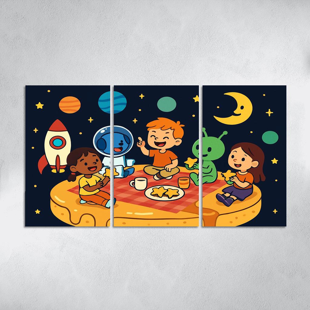Solar System Picnic On Planet Pancake decor