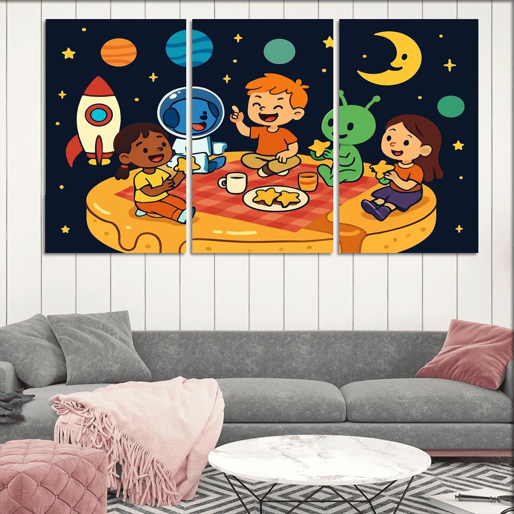Solar System Picnic On Planet Pancake decor