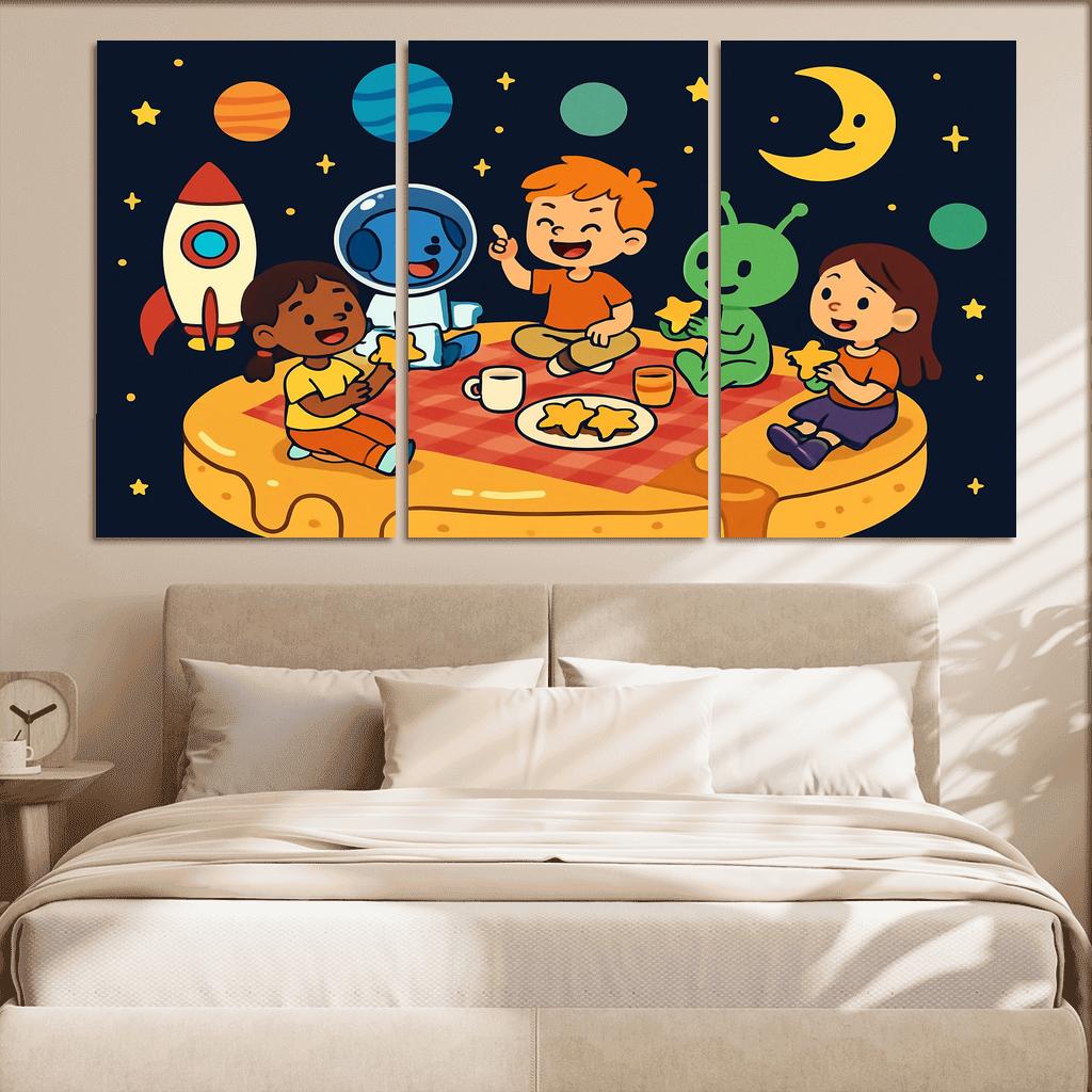 Solar System Picnic On Planet Pancake decor
