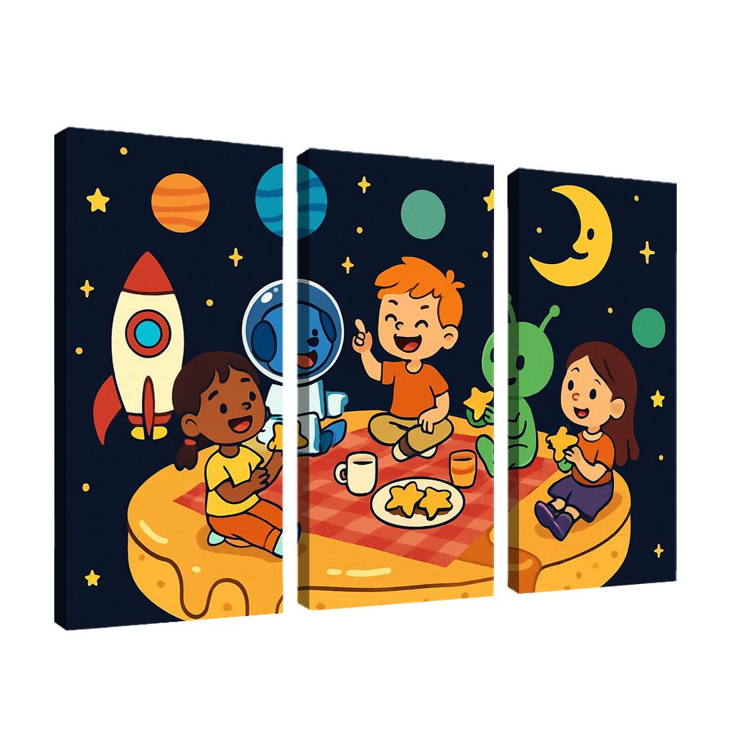 Solar System Picnic On Planet Pancake decor