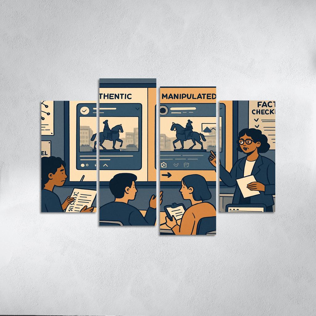 Civic Media Literacy Lab Detecting Manipulation In The Age Of AI modern paintings frame