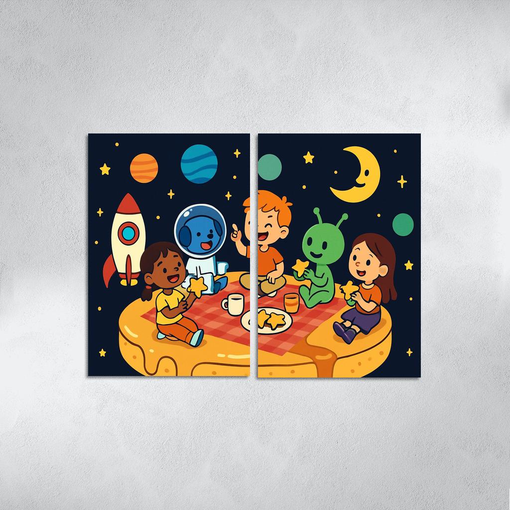 Solar System Picnic On Planet Pancake decor