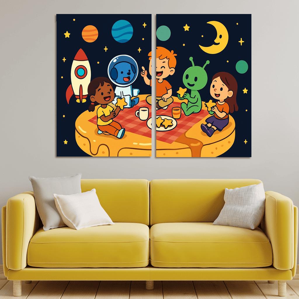 Solar System Picnic On Planet Pancake decor