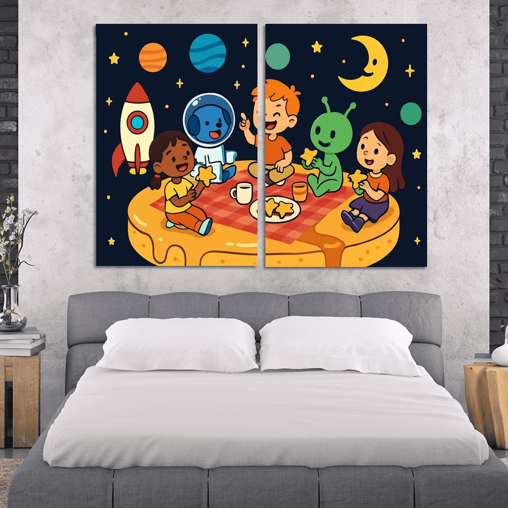Solar System Picnic On Planet Pancake decor