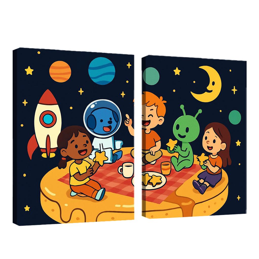 Solar System Picnic On Planet Pancake decor