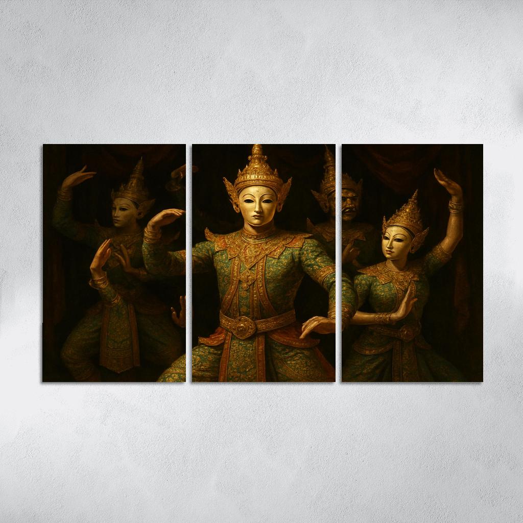 Khon Masked Epic Dance Drama Of Classical Thailand custom paintings frame