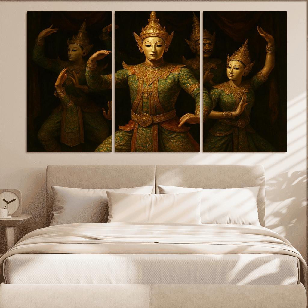 Khon Masked Epic Dance Drama Of Classical Thailand custom paintings frame