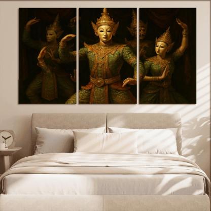 Khon Masked Epic Dance Drama Of Classical Thailand custom paintings frame