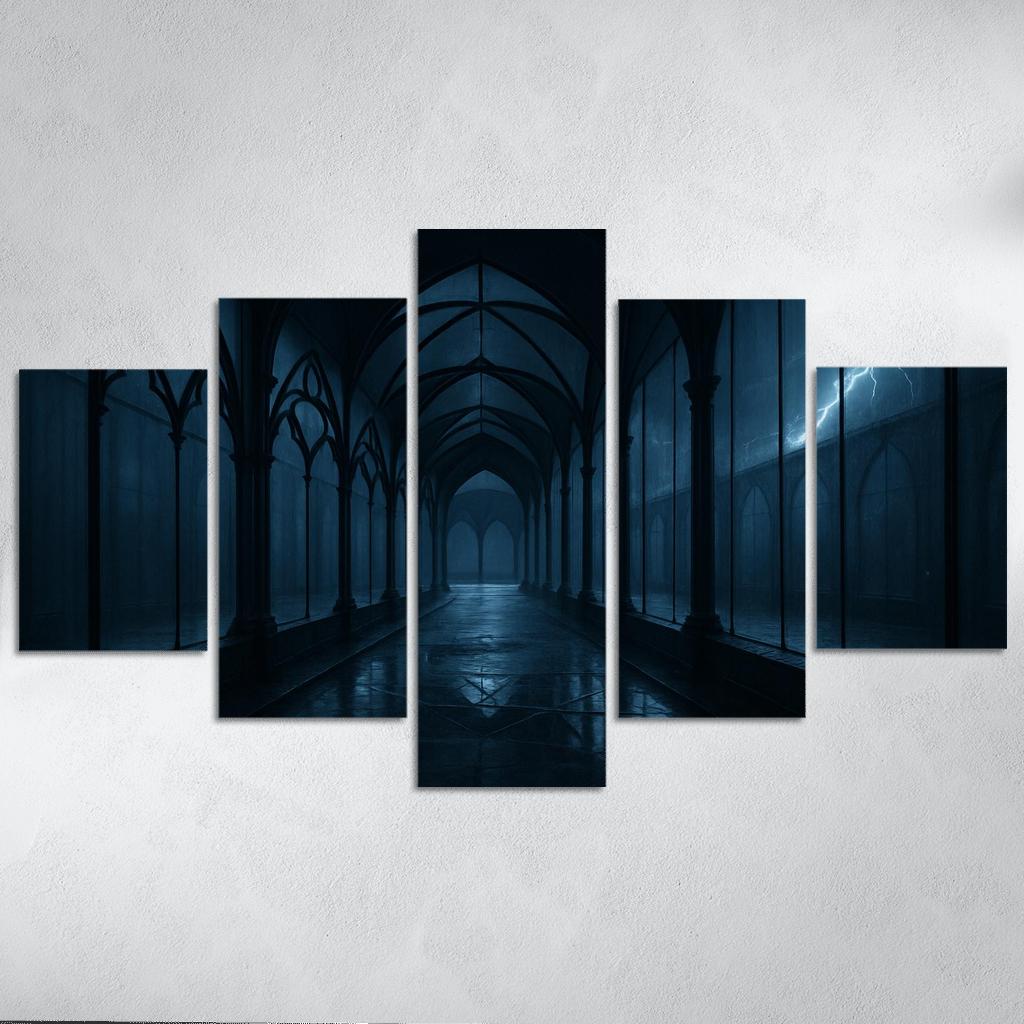 Stormglass Cloister With Floating Iron Tracery wall art