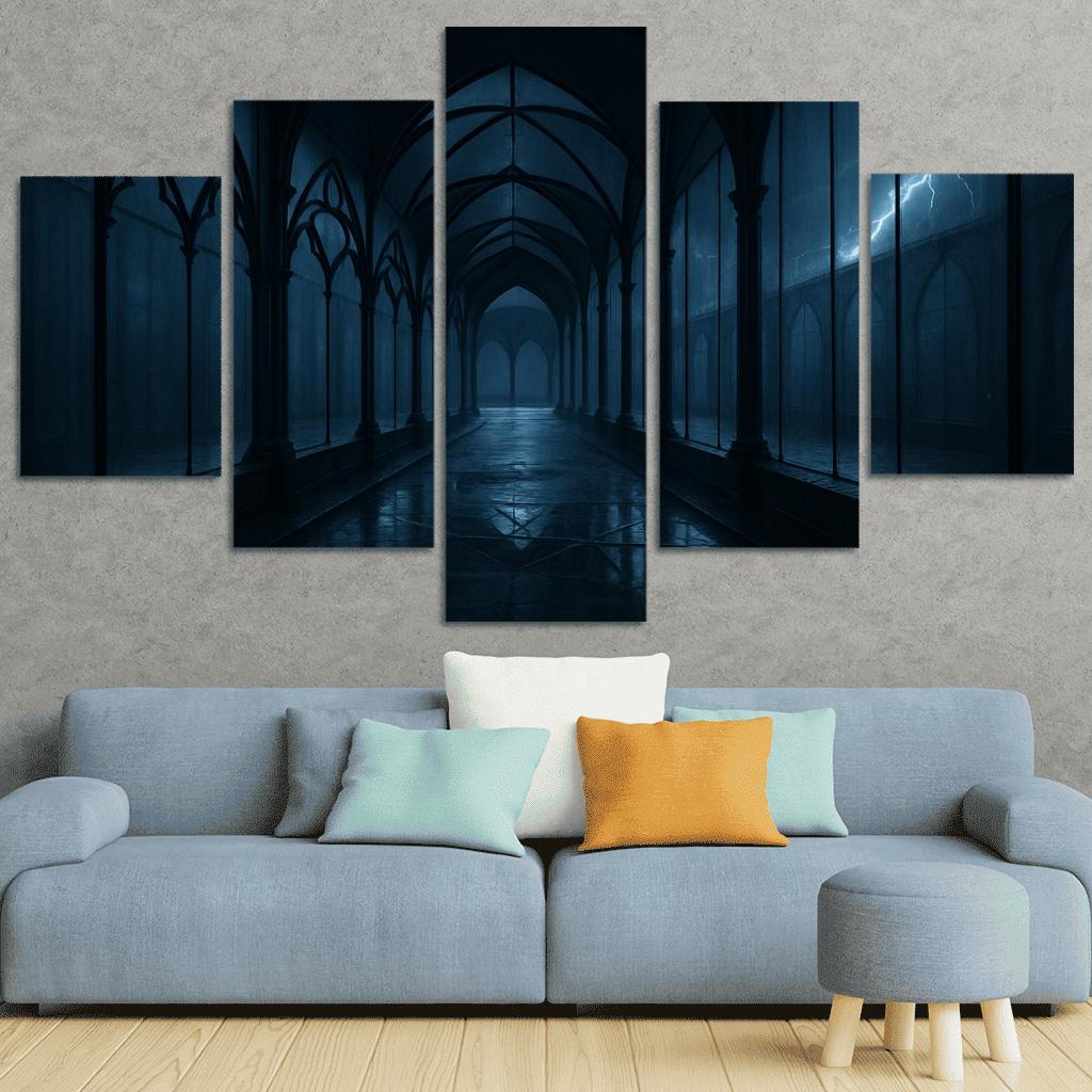Stormglass Cloister With Floating Iron Tracery wall art