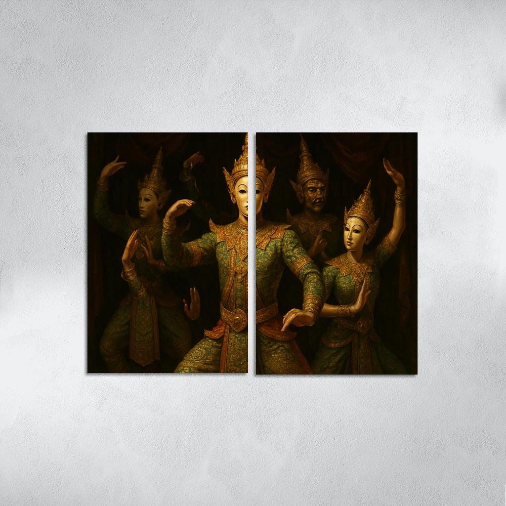 Khon Masked Epic Dance Drama Of Classical Thailand custom paintings frame