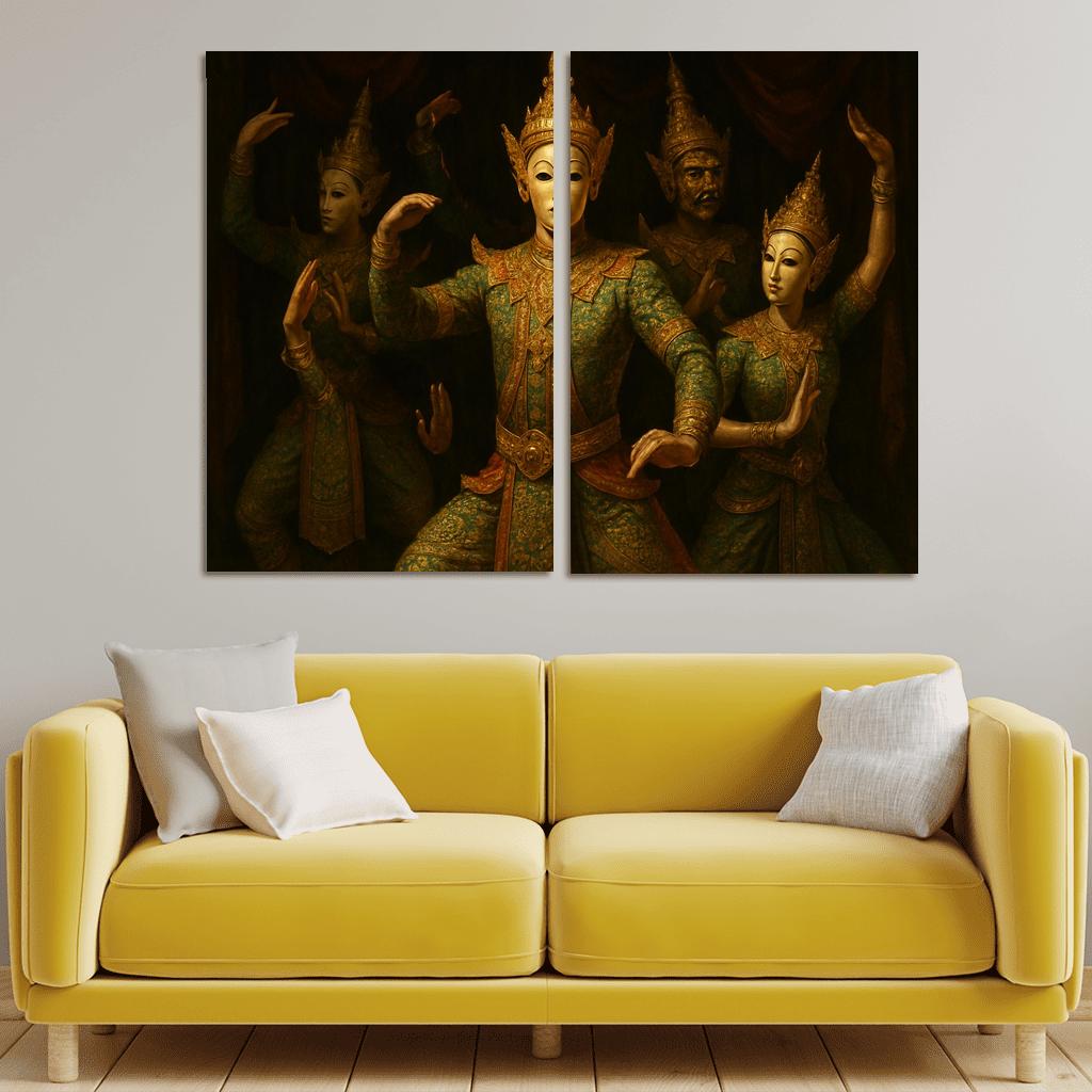 Khon Masked Epic Dance Drama Of Classical Thailand custom paintings frame