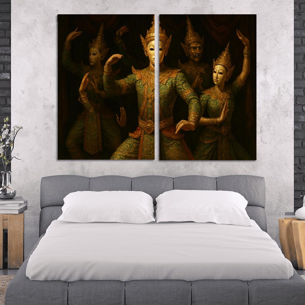 Khon Masked Epic Dance Drama Of Classical Thailand custom paintings frame