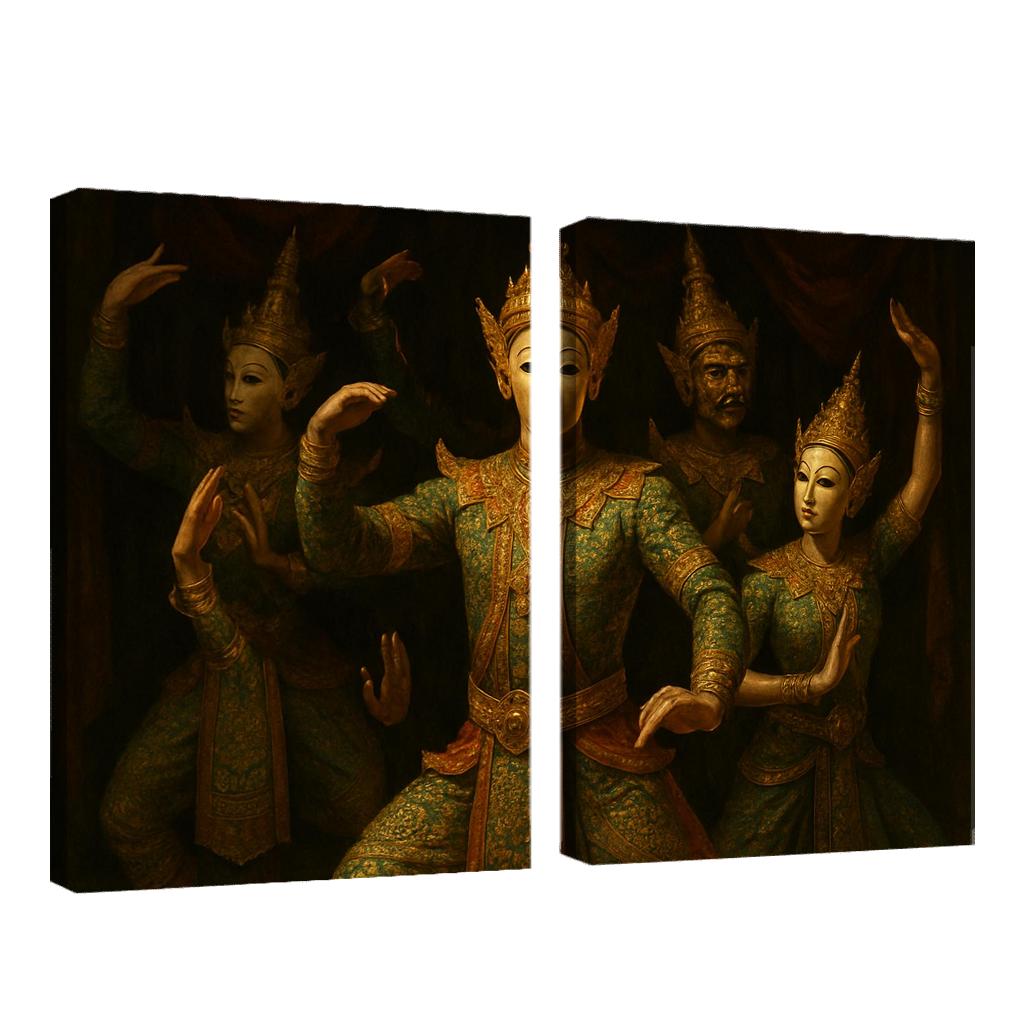 Khon Masked Epic Dance Drama Of Classical Thailand custom paintings frame