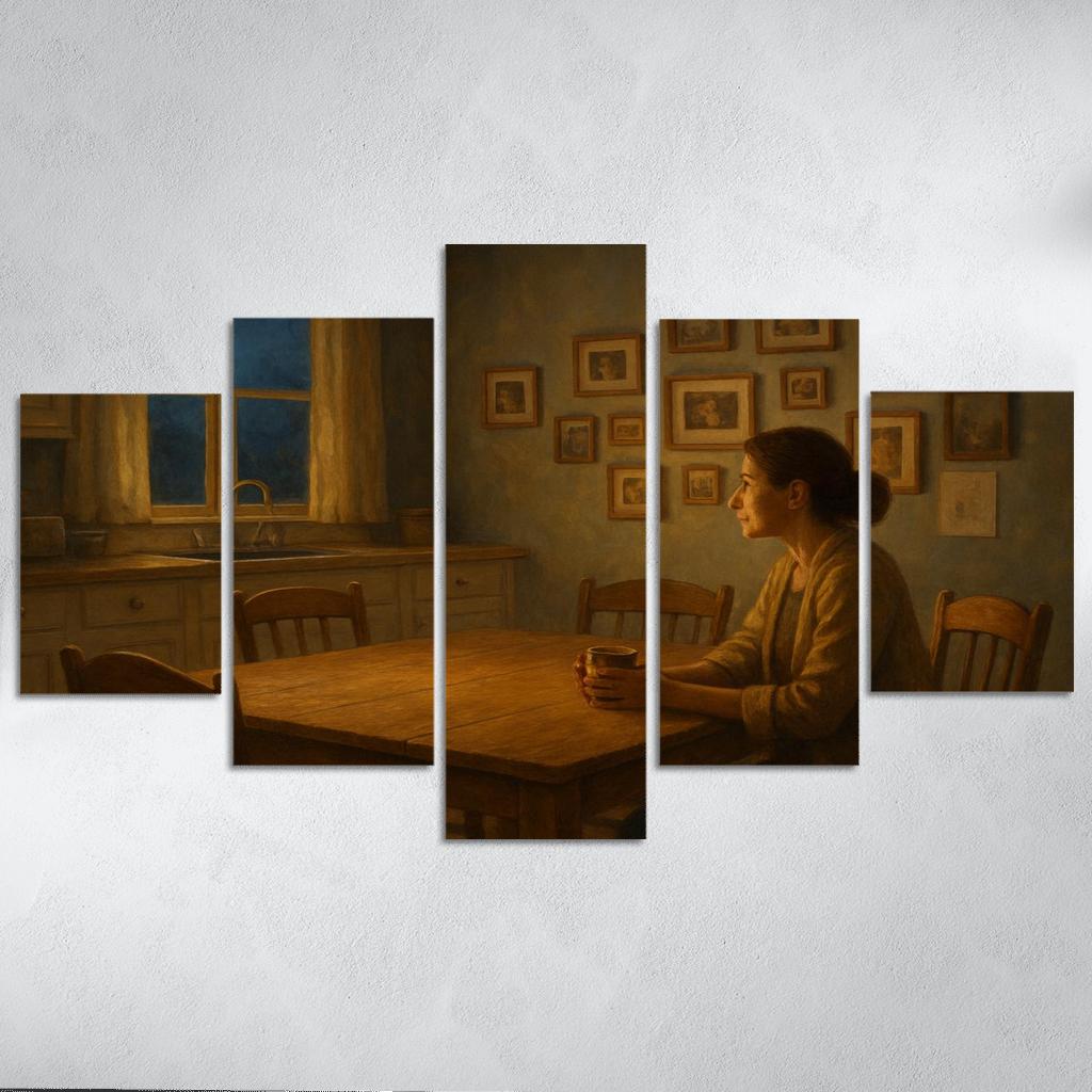 The Kitchen Table Where Her Stories Live abstract paintings frame