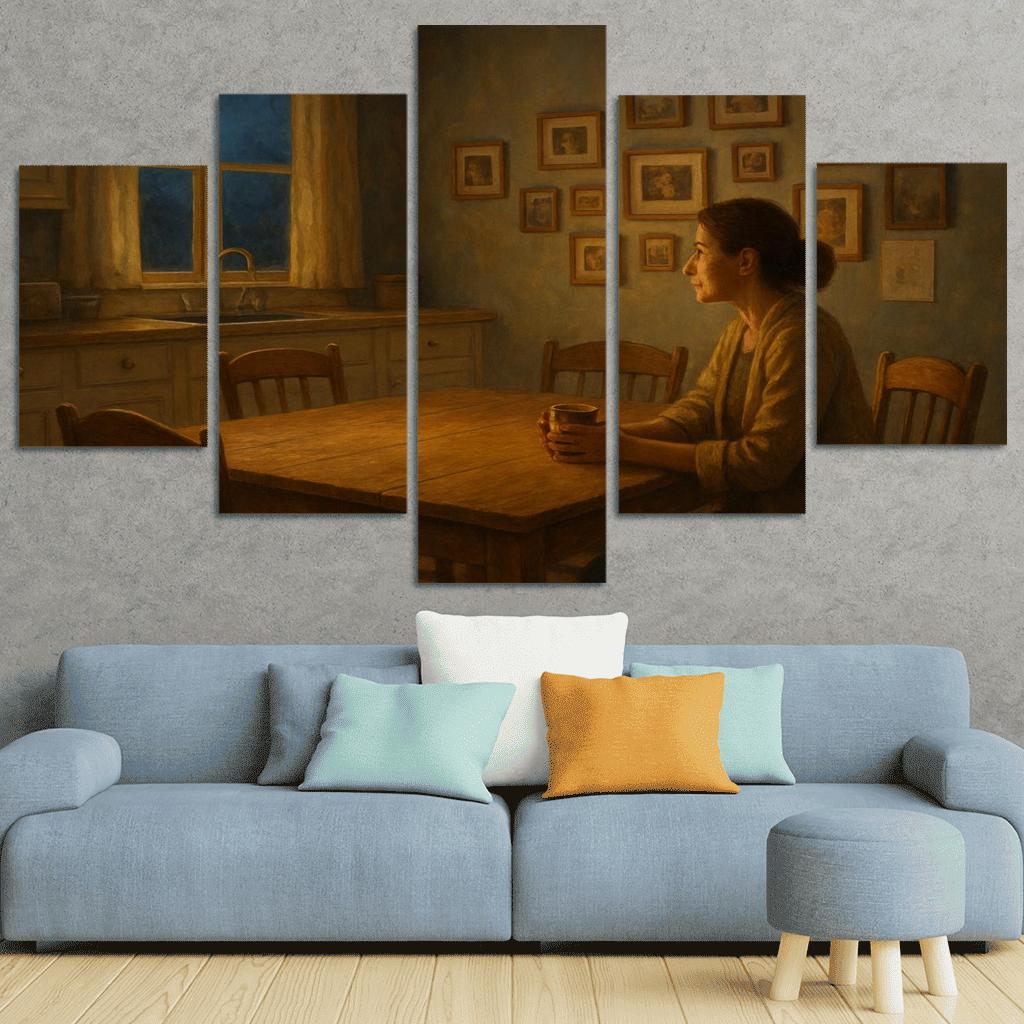 The Kitchen Table Where Her Stories Live abstract paintings frame