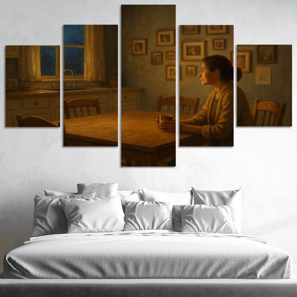 The Kitchen Table Where Her Stories Live abstract paintings frame