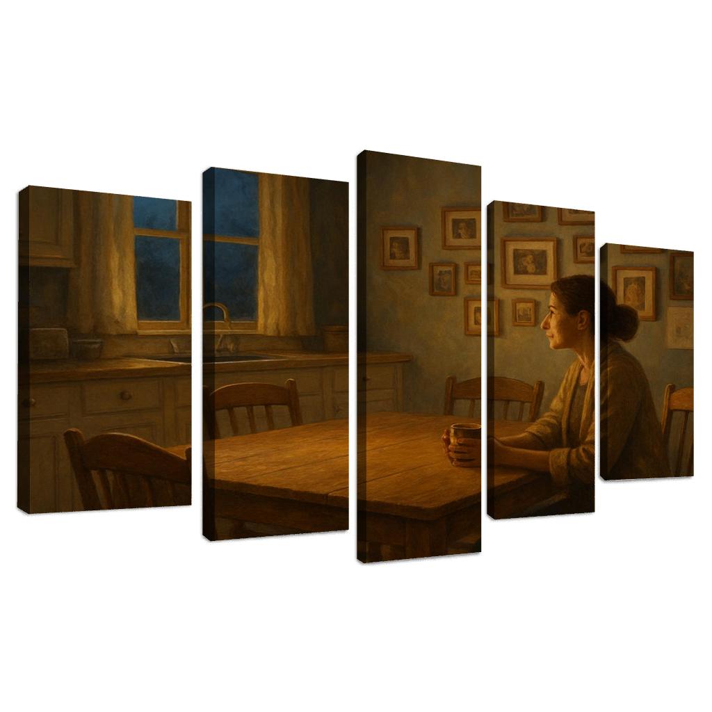 The Kitchen Table Where Her Stories Live abstract paintings frame