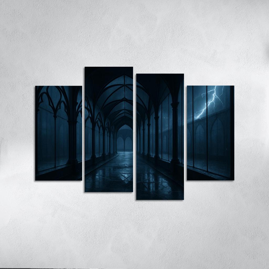 Stormglass Cloister With Floating Iron Tracery wall art