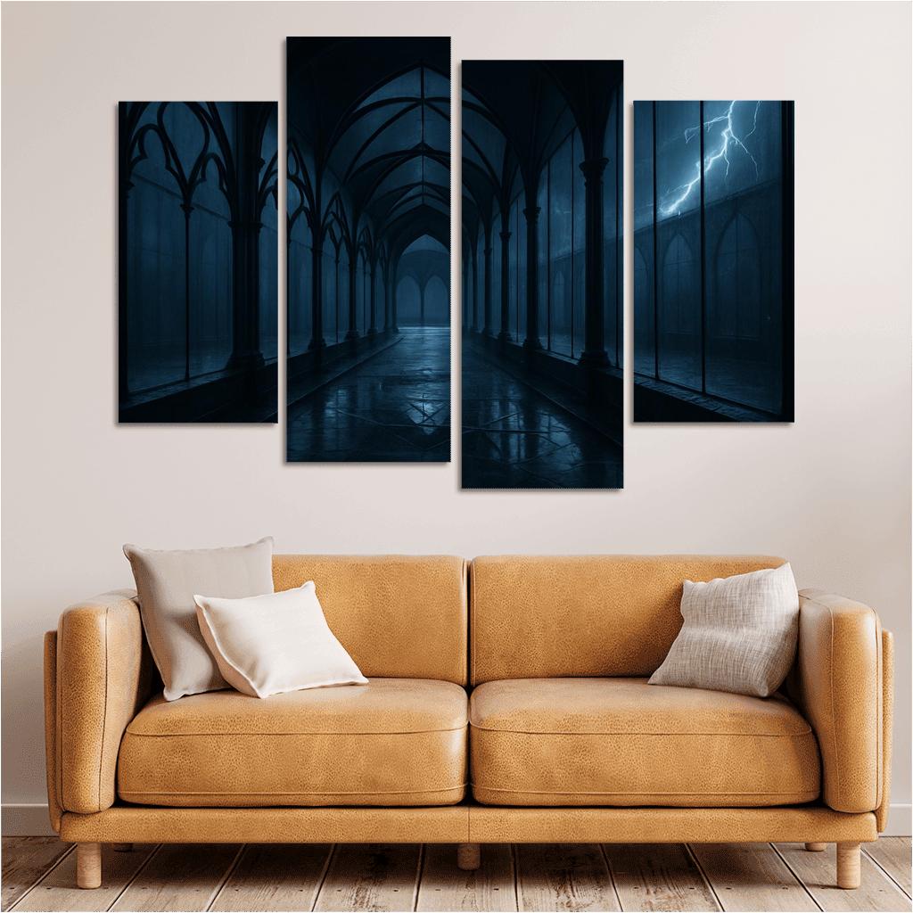 Stormglass Cloister With Floating Iron Tracery wall art
