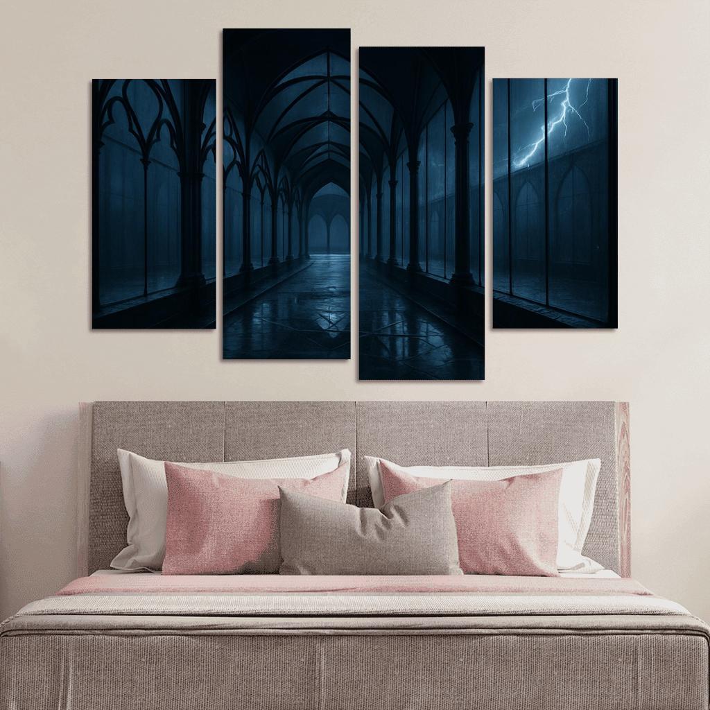 Stormglass Cloister With Floating Iron Tracery wall art