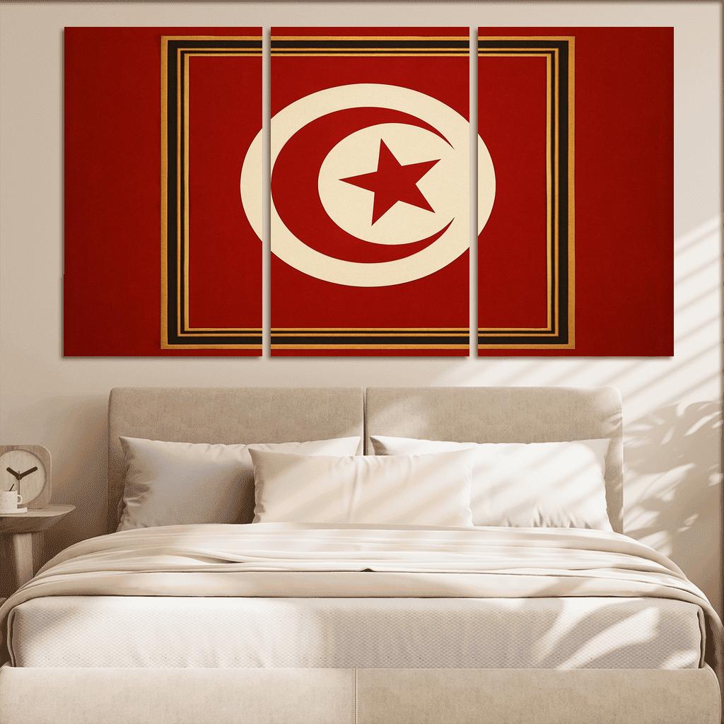 Crescent And Star The Flag Of Tunisia In Art Deco Radiance wall decor