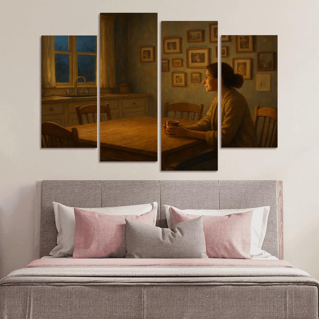 The Kitchen Table Where Her Stories Live abstract paintings frame