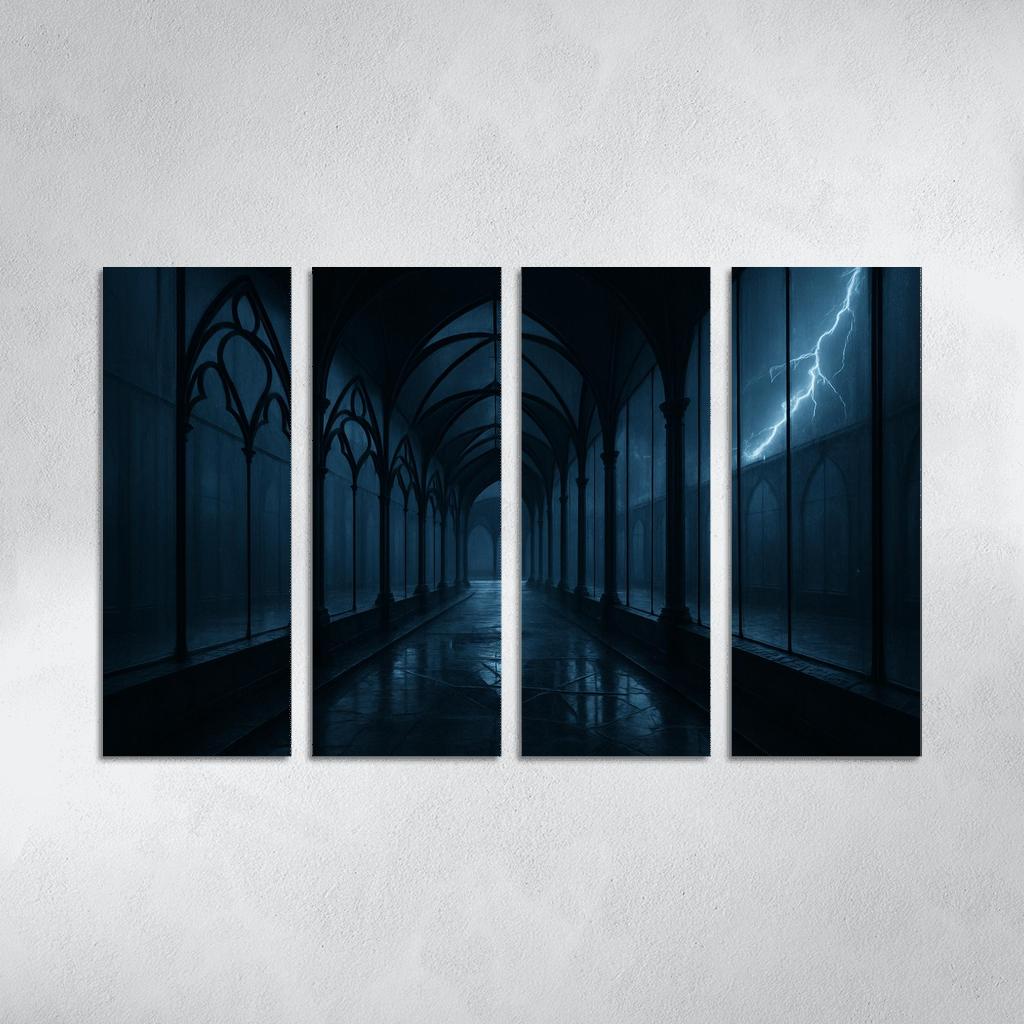 Stormglass Cloister With Floating Iron Tracery wall art