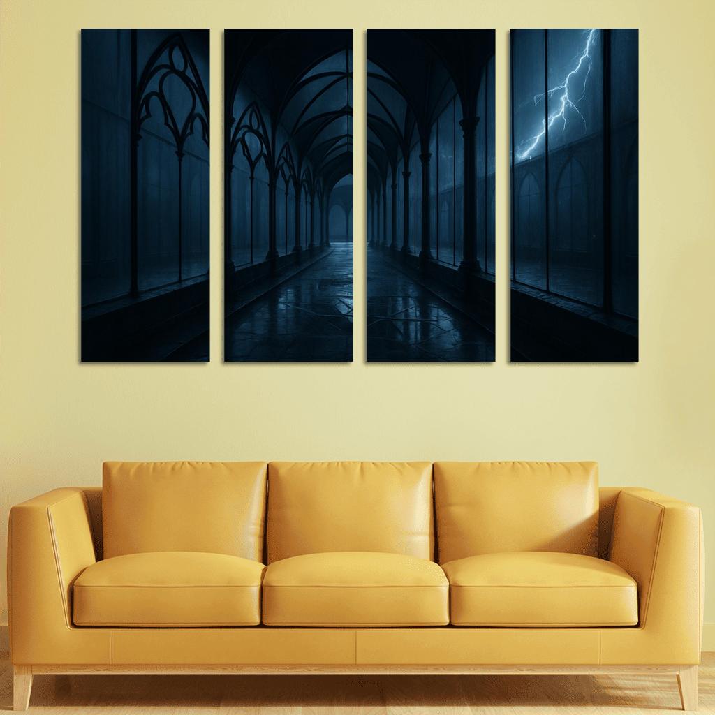 Stormglass Cloister With Floating Iron Tracery wall art