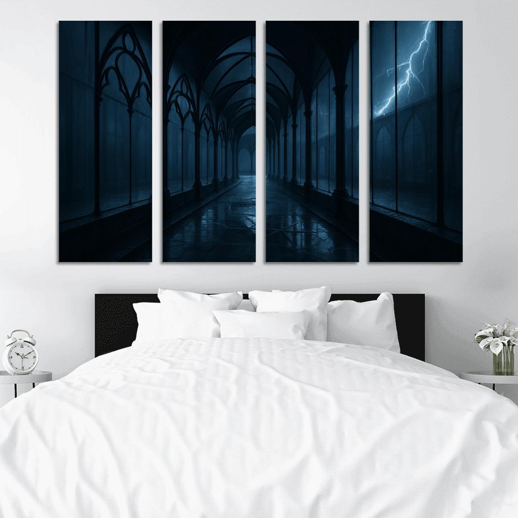Stormglass Cloister With Floating Iron Tracery wall art