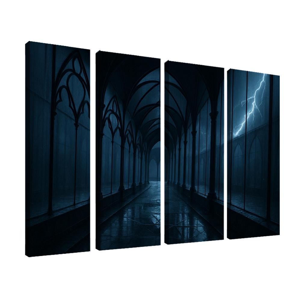Stormglass Cloister With Floating Iron Tracery wall art