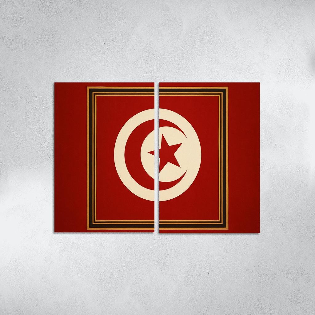 Crescent And Star The Flag Of Tunisia In Art Deco Radiance wall decor