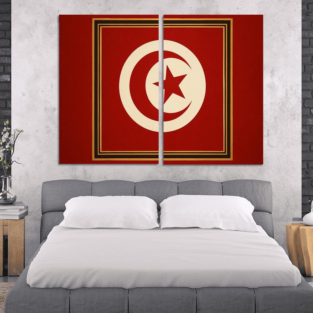 Crescent And Star The Flag Of Tunisia In Art Deco Radiance wall decor