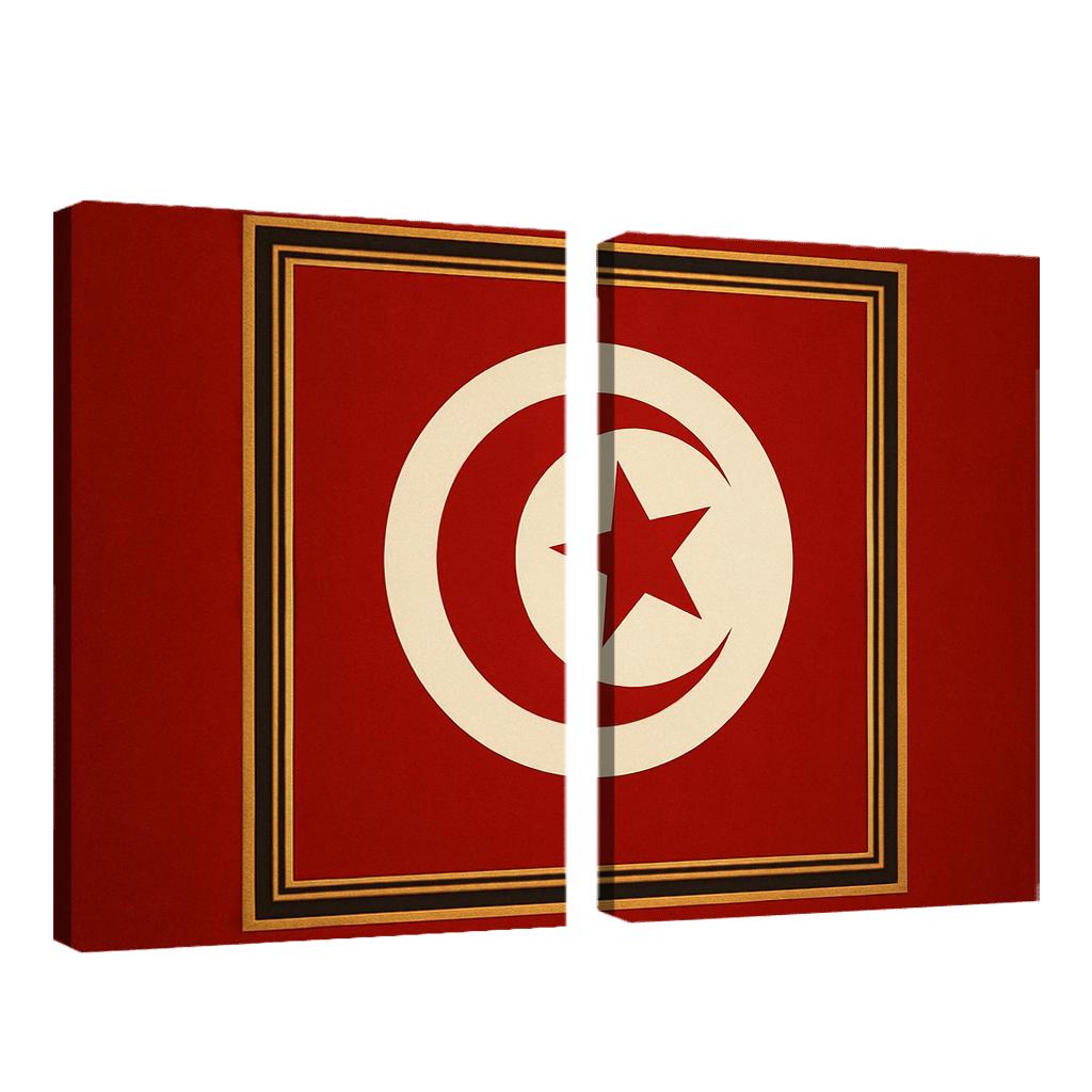 Crescent And Star The Flag Of Tunisia In Art Deco Radiance wall decor