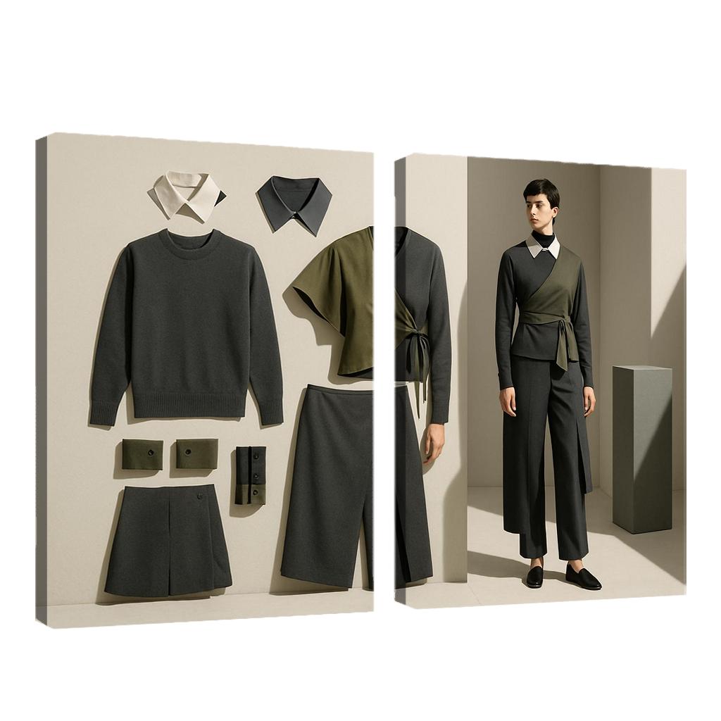 Convertible Layering Wardrobe Modular Silhouettes one-piece frames